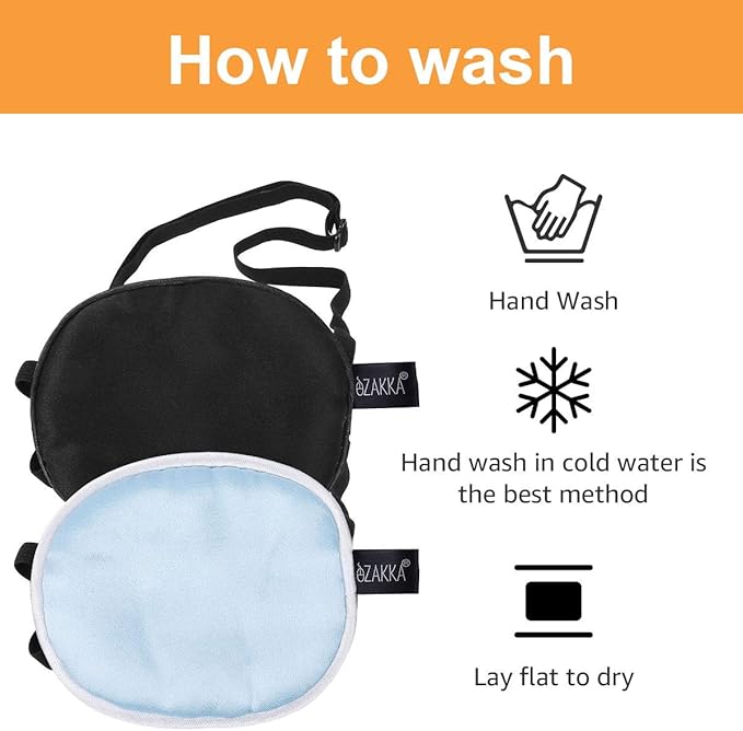eZAKKA Eye Patches for Adults Kids, 2PCS Silk Eye Patch Medical for Left Right Eyes Lazy Eye After Surgery Amblyopia (M, Blue+Black)