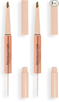 Revolution, Fluffy Brow Filter Duo, 2-in-1 Eyebrow Pencil & Gel, Enhances & Shapes Brows, Vegan & Cruelty Free, Blonde, 1 piece (Pack of 2)