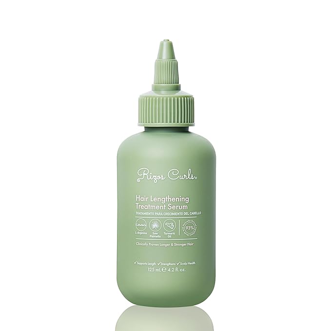Rizos Curls Hair Lengthening Treatment Serum, Fortifies At Root for Healthy Scalp Microbiome Promoting Length, Supportes Longer Stronger Hair, 4.2 oz