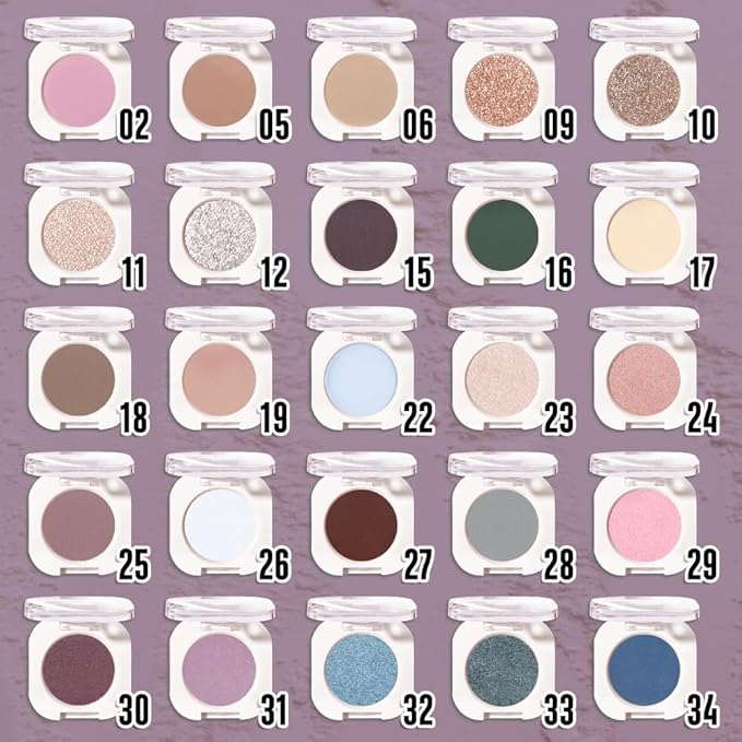 WanTuoluo Eggplant Matte Eyeshadow Palette for Women, Single Monochrome Eye Shadow Makeup, Shiny Pressed Powder, Blendable Natural sombras para ojos, Holographic,Vegan,Travel -15