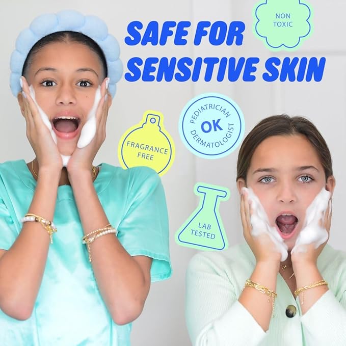 Pipa Skincare Start Young Bundle Gift Set | 3-Step Birthday Gift Skin Care Routine for Kids, Girls & Tweens 8 to 12 | Alcohol-Free & Safe | Includes Foam Face Cleanser, Face Moisturizer & Facial Mist
