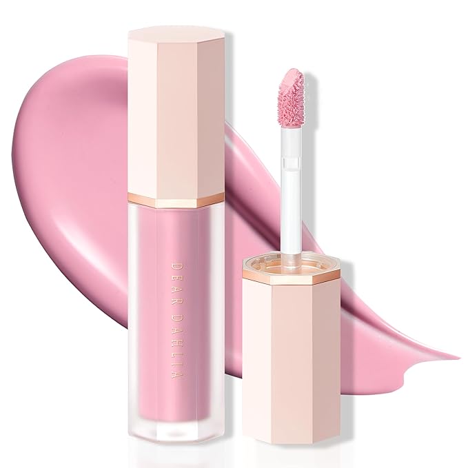 DEAR DAHLIA Petal Drop Liquid Blush (Purity) - Natural Dewy Glow Serum Blush, Buildable & Blendable, Sheer Watercolor Finish, Vegan Korean Makeup for Cheeks, 0.14 oz