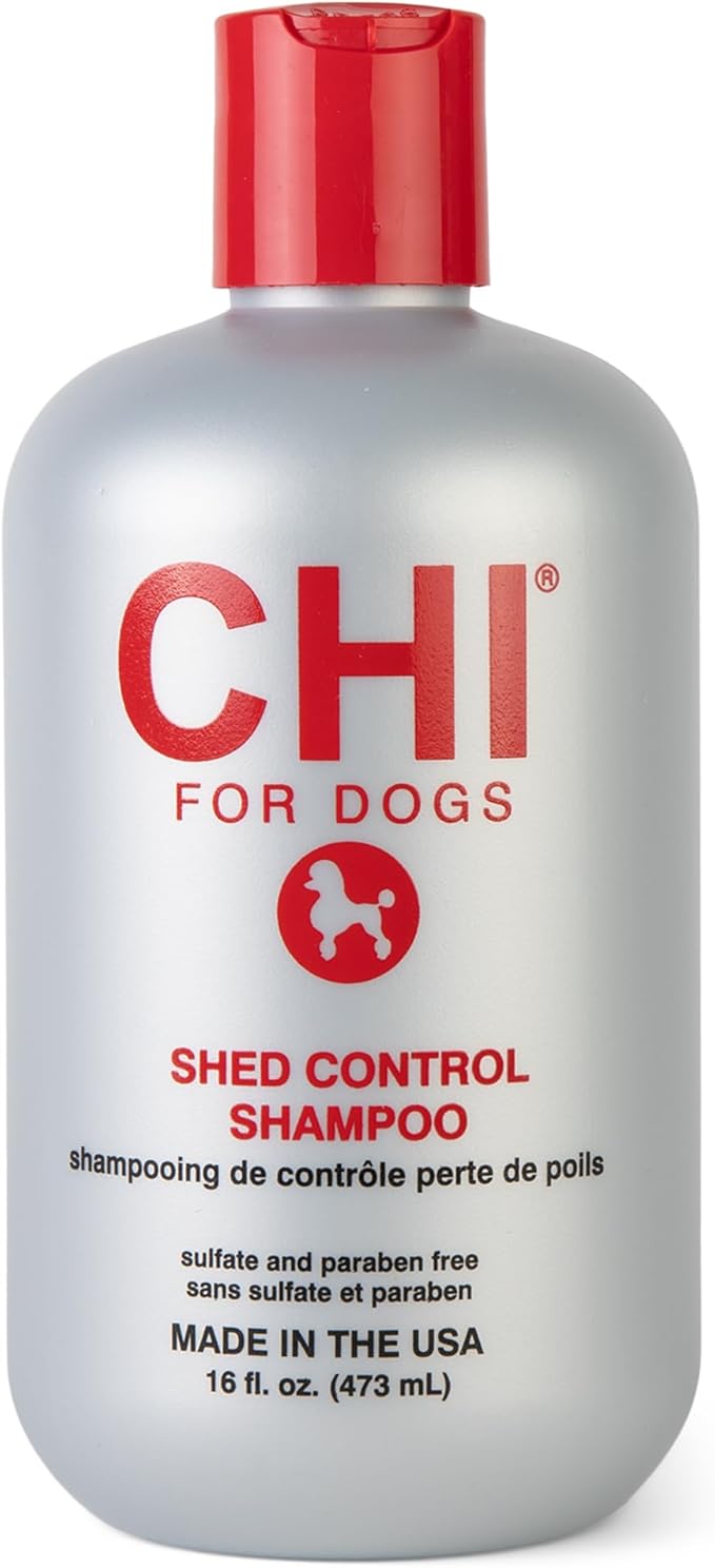 CHI for Dogs Shed Control Shampoo for Dogs, 16 Ounces | Best Anti-Shed Dog Shampoo | Sulfate and Paraben Free, pH Balanced for Dogs, Made in USA