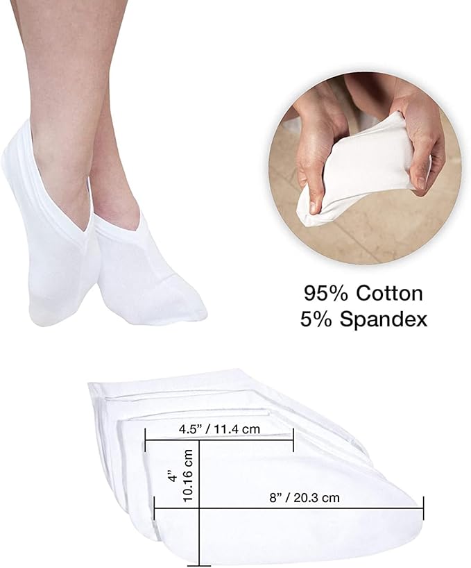 8 Pairs Dry Feet Healing Socks for Men and Women Lotion Moisturizing Socks Spa Overnight Absorbing for Dry Cracked Feet (Under Size 6, Count, 16.0)
