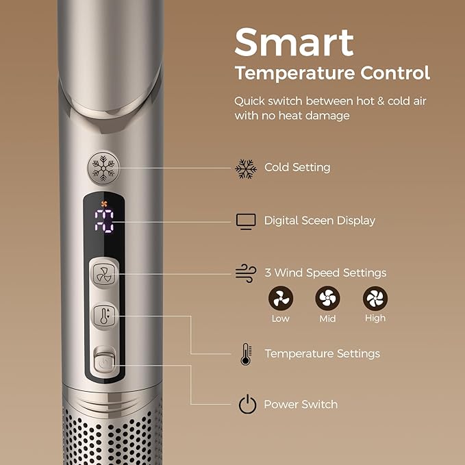 FRANO Hot Air Styler & Blow Dryer Brush 8-in-1, Ionic Hair Styler for Volumizing, Curling, Straightening, Fast Drying with Auto-Wrap Curlers, Frizz-Free & No Heat Damage, Ideal Gift for Women
