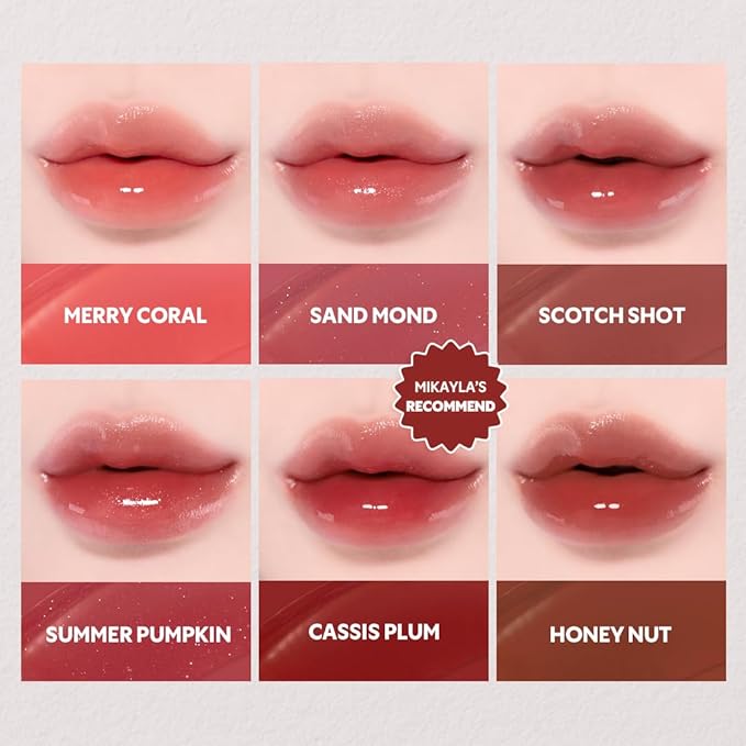 TIRTIR [*Mini Size Waterism Tinted Lip Gloss #22 Snowy Peach, 0.06 Fl Oz – Kiss Ready Lipgloss, 12H Long Lasting Non Sticky Natural Tinted Glow Korean Multiuse Cheek and Lip Tint for Women gift