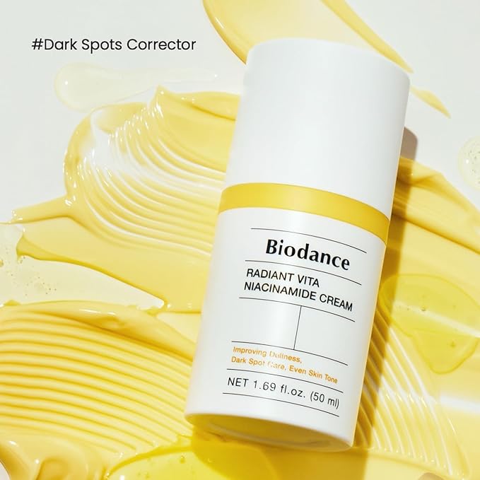BIODANCE Radiant Vita Niacinamide Cream, Brightening, Dark Spot Correcting, Hydrating Facial Moisturizer with Vitamin C, B12, Korean Skin Care, Mothers Day Gifts | 1.69 fl.oz, 50ml