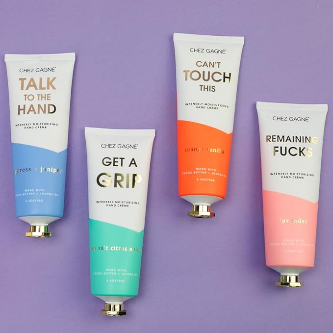 Vegan Hand Cream for Dry Hands - Can’t Touch This - Orange Vanilla 3.4oz Non-Greasy Moisturizing Hand Lotion - Made in California - Paraben, Sulfate & Phthalate Free - Funny Gift