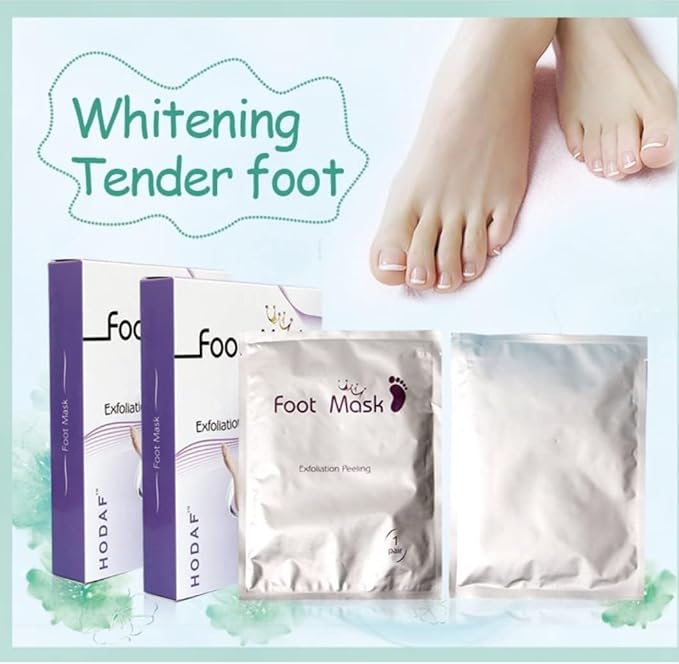 HODAF Foot Peel Mask 2 Pack Peeling Foot Mask - Repairs Heels & Removes Dry Dead Skin Baby Soft Feet - Men Women Exfoliating Foot Peel Mask for Dry Cracked Feet Callous Remover (Lavender)