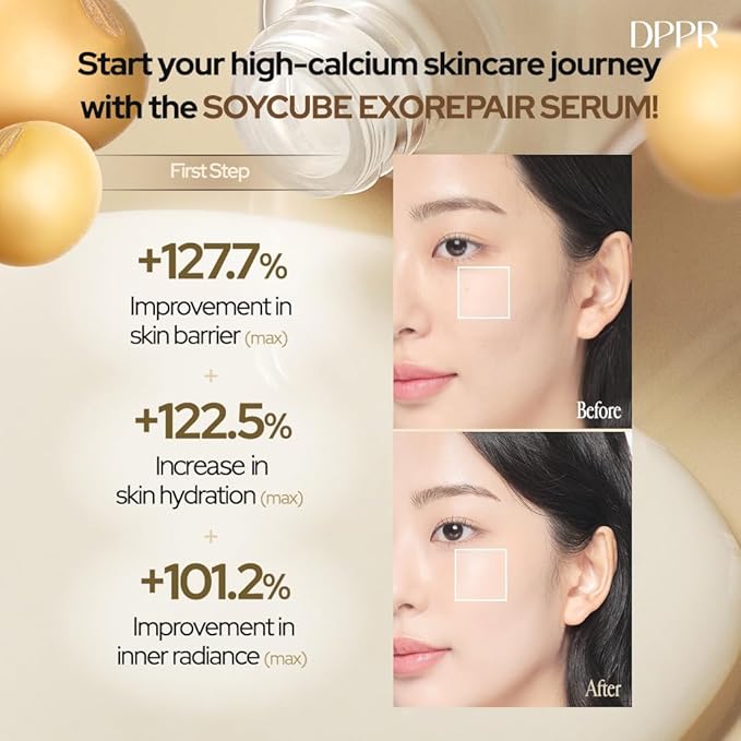 SOYCUBE ExoRepair Serum, Glow Enhancing, Glass Skin, Korean Skincare, Soy Peptide, Milk Infused, Lightweight Facial Serum for Damaged Skin Barrier, Daily Repair & Hydration (1.01 fl.oz / 30ml)
