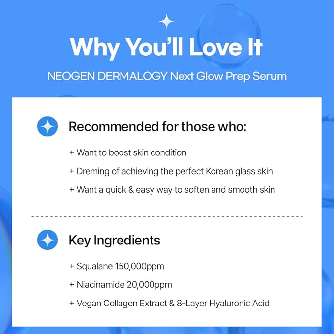 NEOGEN Dermalogy Next Glow Prep Serum 32ml, 1.08 fl.oz – Pore Care & Glass Skin Serum with Niacinamide 20,000PPM, PHA 10% + AHA 3% & 8x Hyaluronic Acid | +30.2% Makeup Adhesion | K-Beauty