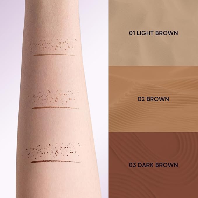 2CHILL Dual Ended Freckle Pen, 2 in 1 Microblading Fake Freckles and Eyebrow Pen, Waterproof Natural Lifelike Freckle Stamp, Faux Makeup Last All Day (03 Dark Brown)