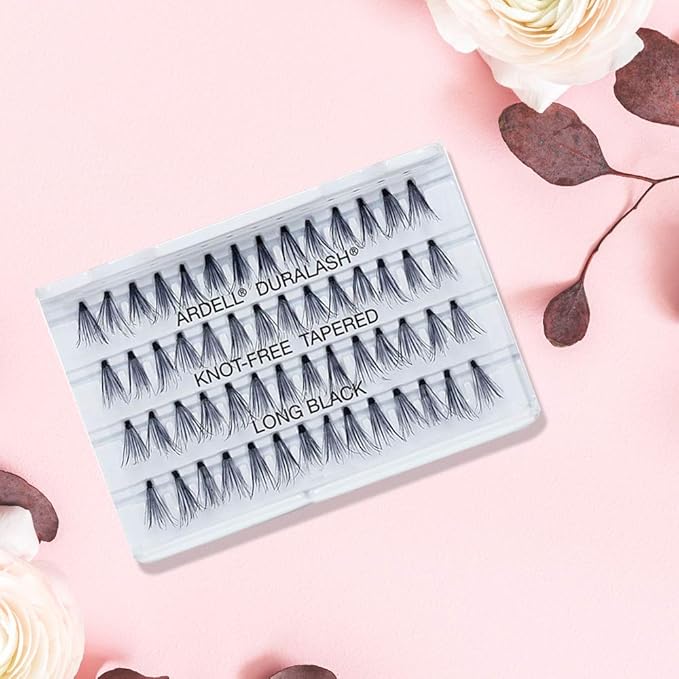 Ardell Individual Lashes False Eyelashes Double Up Soft Touch - Long, Black, DIY Lash Clusters, Reusable Eyelash Extensions, 4 Pack