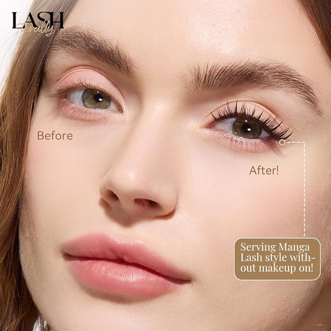 Self Adhesive Glue Free Easy Removal Lash Clusters Kit Manga Eyes Style DIY Upgrade D Curl Eyelash Extensions False Eyelashes Cupid's Love 10-14mm 90clusters