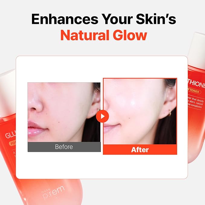 Make P:REM Glutathione PDRN Glow Toner, Antioxidant Radiance Booster with Dual Layer Moisture & Smoothing Formula for Sensitive Skin, Korean Skin Care, 3.38 fl oz, 100ml