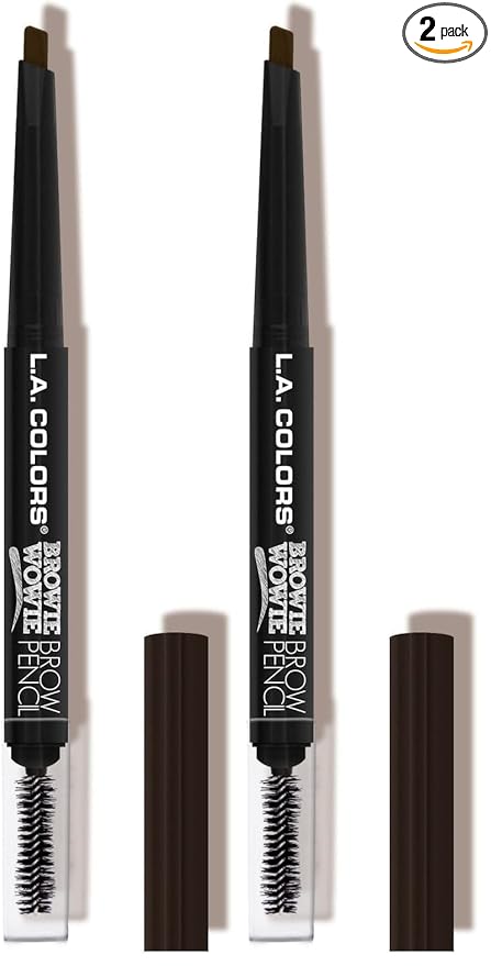 L.A. COLORS Browie Wowie Brow Pencil, Espresso CBP407 (Pack of 2)