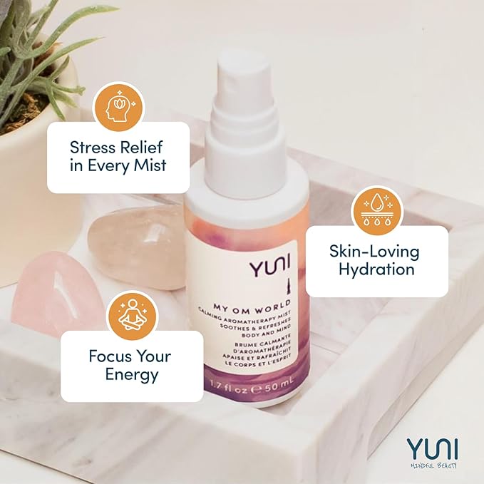 YUNI Travel Size Aromatherapy Body Mist | Essential Oil Spray for Stress Relief | Essential Mist Spray | Bergamot & Neroli | Body Spray