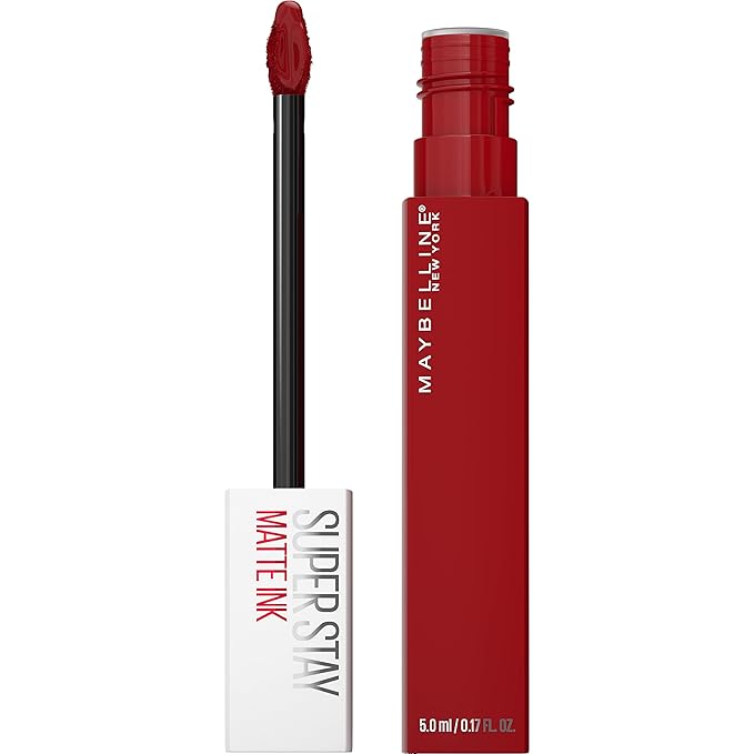 MAYBELLINE Super Stay Matte Ink Liquid Lipstick Bundle with Long Lasting High Impact Color, Up to 16H Wear, 1 Count Each in Shades Founder and Exhilarator
