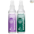 MOXE Shower Mist, Spa Steam Spray, Certified Natural Essential Oils, Aromatherapy, Calming Relief (Lavander and Eucalyptus, 4 Fl Oz (Pack of 2))