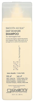 GIOVANNI Eco Chic Smooth as Silk Deep Moisture Shampoo - Apple + Aloe Extracts, Calms Frizz, Detangles, Wash & Go, Lauryl & Laureth Sulfate Free, Paraben Free, Color Safe - 8.5 oz