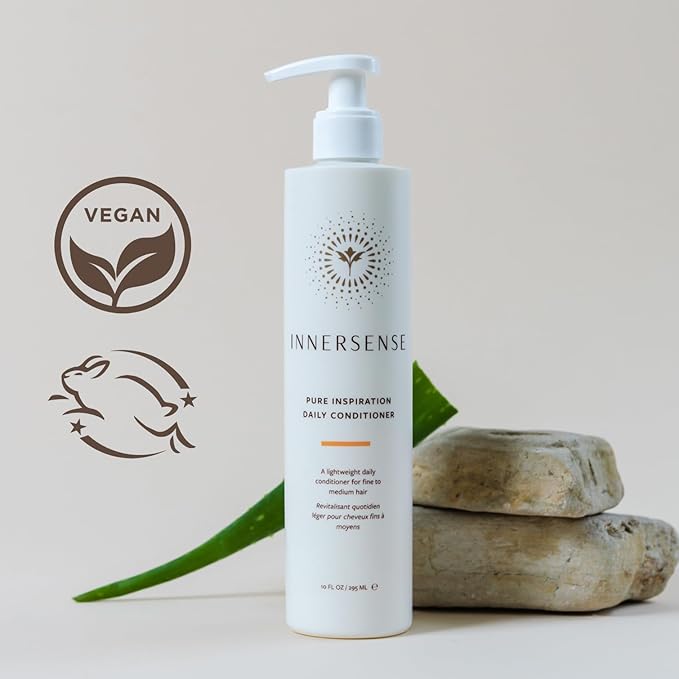 INNERSENSE Organic Beauty - Natural Pure Inspiration Daily Conditioner | Hydrating, Nourishing, For Fine, Thin Hair | Non-Toxic, Cruelty-Free, Clean Haircare (2 Pack - 2 fl oz | 59.1 mL each)