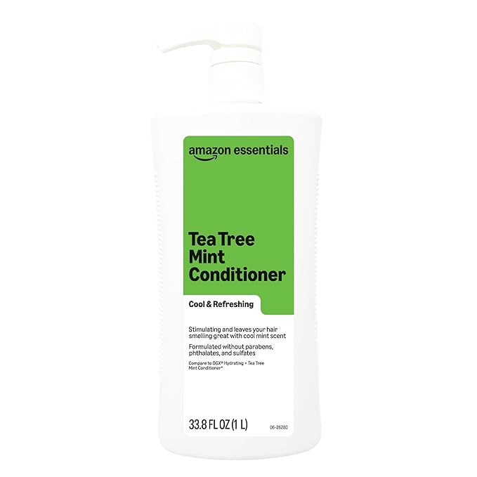 Amazon Essentials Conditioner, Tea Tree Mint, Sulfate-Free Formula, 33.8 Fl Oz, Pack of 1