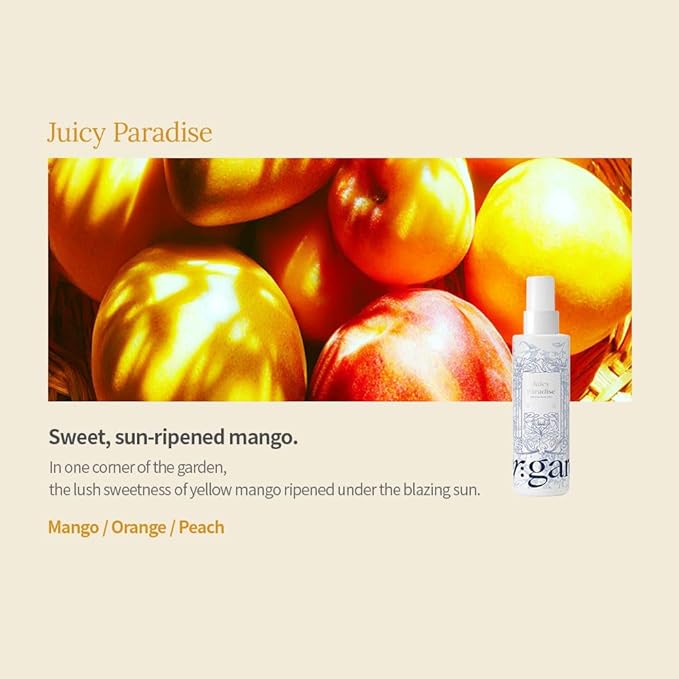 neargarden Perfume Body Mist, Daily Moisturizing for Dry, Rough, Sensitive Skin, Lightweight, Non-Greasy, Body Spray, Paraben, Silicone & Phthalate-Free (150ml / 5.07 fl.oz.) (Juicy Paradise)