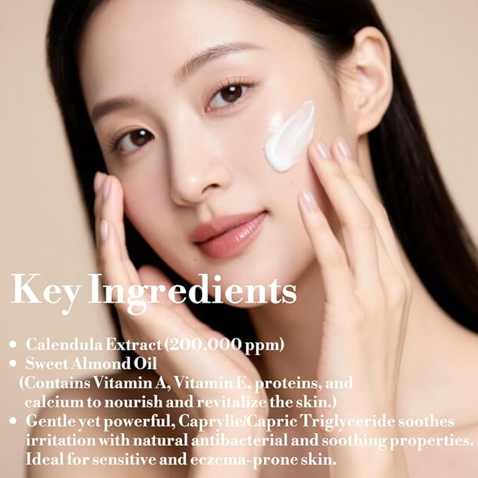 Calendula Essence – Popular Korean Soothing Serum with 200,000ppm Calendula, Fragrance-Free, Hydration & Anti-Aging Care for Sensitive Skin