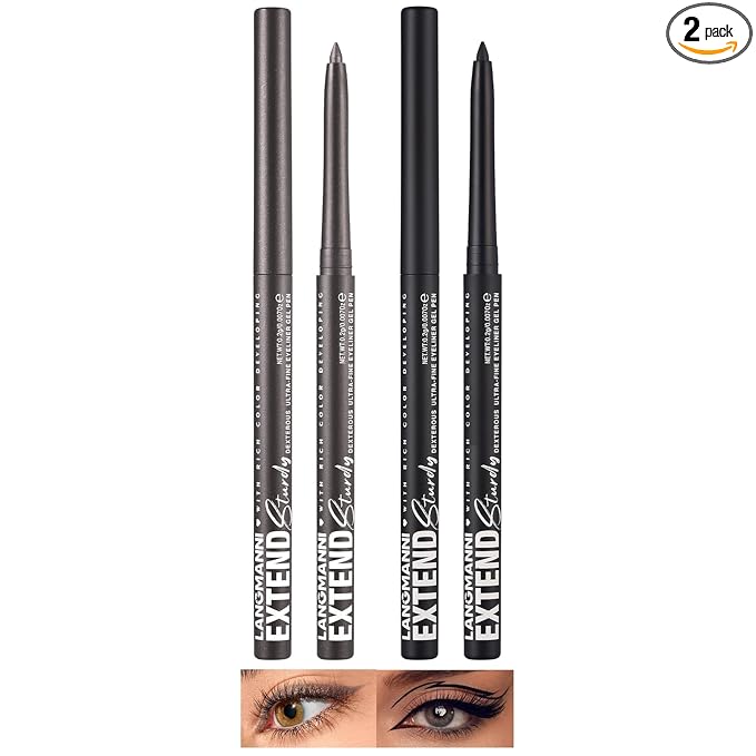 LANGMANNI 6Pcs Metal Colorful Eyeliner Pencil Set - Matte & Shimmer Eye Makeup,Smooth Use Long-Lasting & Waterproof Eyeliner Set(#10+11)