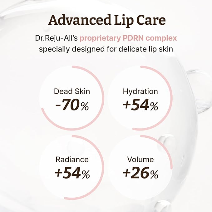Dr.Reju-All Advanced PDRN Rejuvenating Lip Serum – Hydrating Lip Balm with Lipozip PDRN for Glowy, Dewy Lips – Gentle Exfoliating & Smoothing Lip Moisturizer – Hibiscus & Lactic Acid – 0.3 Fl Oz