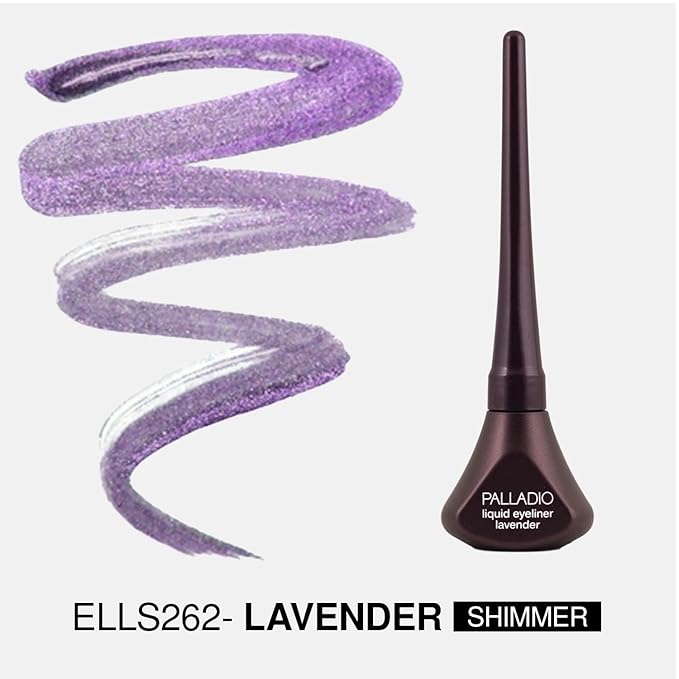 Palladio Liquid Eyeliner, Highly Pigmented and Waterproof, For Intense Eye Definition, Smear-proof Eyeliner Liquid, Includes Easy Grip Wand and Felt Tip Applicator, Lavender