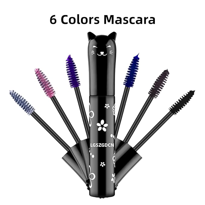 pink Mascara colored mascara Eyes Makeup Best Waterproof Fast Dry Eyelashes Curling Lengthening Eye Lashes Party Stage Use