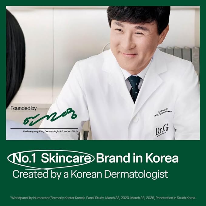 Dr. G R.E.D. Blemish Clear Soothing Cream - Calming Korean Moisturizer for Redness - Soothes Acne & Irritation - With Centella Asiatica - Long-Lasting Hydration - 2.36 fl oz