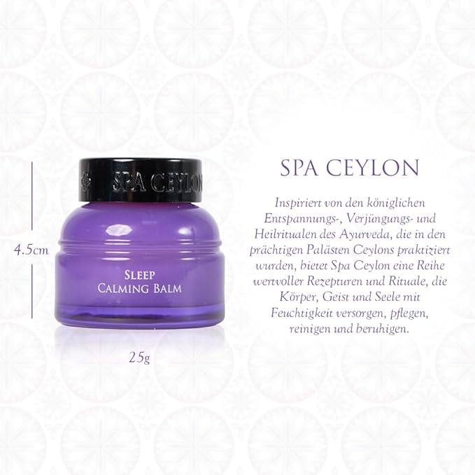 SPA CEYLON SLEEP Calming Balm | Natural Sleep Aid with Lavender & Ylang Ylang | Soothing Body Balm for Bedtime Routine | Suitable for All Skin Types