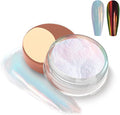 Allstarry Unicorn Chrome Nail Powder, Aurora Mermaid Iridescent White Pearl Nail Chrome Powder Pigment Glitter Fairy Dust for Nail Art, Manicure, Gel Nail Polish - Sunset Field