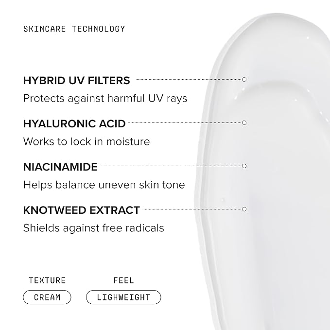 DRMTLGY SmrtSun Broad Spectrum SPF 45 Anti-Aging Sunscreen – Hybrid Zinc Oxide UV Protection with Hyaluronic Acid & Niacinamide – Lightweight, Non-Greasy, Fragrance-Free Face Sunscreen – 1.7 oz