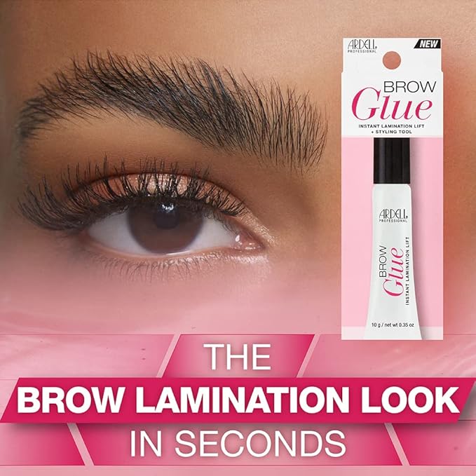 Ardell Brow Glue Clear – Strong Hold Eyebrow Gel for Lamination Lift, Long Lasting Brow Gel Styling Tool for Shaping & Setting Brows, Eye Makeup, 0.35 oz