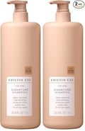 Kristin Ess Hair Signature Shampoo with Avocado Oil + Castor Oil for Women - Lightly Clarifying Daily Sulfate Free Hydrating Shampoo,Color Safe,Vegan,33.8 fl oz,(Pack of 2)