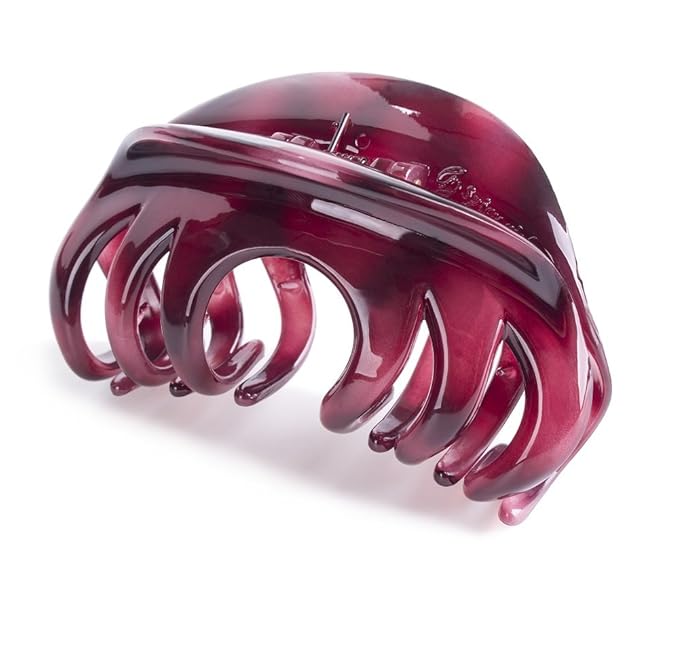 Premium Hair Claw Clips For Thick Hair, Strong Holding Power Claw Hair Clamps Delicate Hair Grip for Women and Girls (Wine Red - 1pcs)