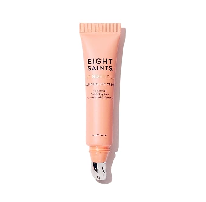 Eight Saints Wonder-fill Plumping Eye Cream, Anti Aging Eye Cream to Reduce Wrinkles, Fine Lines, & Under Eye Bags, Dark Circles Treatment, with Niacinamide, Protein Peptides, & Hyaluronic Acid, 0.5oz