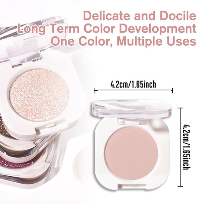 Nude Beige Tan Single Eyeshadow Makeup, Neutral Powde Eye Shadow for Women, Dusty Pink Matte Singles Eyeshadow Palette Pigmented Waterproof, Vegan & Cruelty-Free, Sombras para Ojos