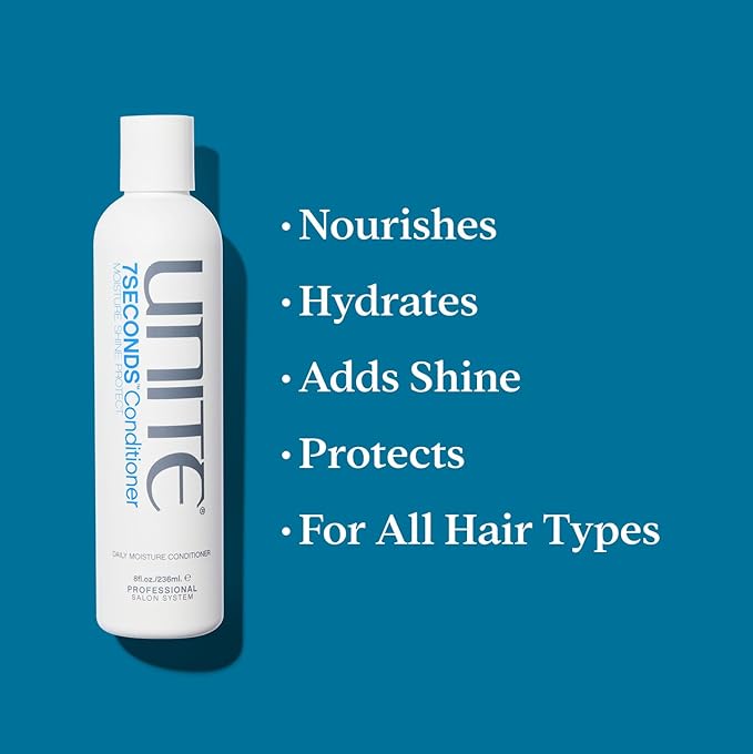 UNITE Hair – 7SECONDS Conditioner – Lightweight Conditioning Formula to Smooth, Soften & Enhance Shine – Helps Maintain Healthy-Looking Hair with UV & Heat Protection – 8 Fl Oz