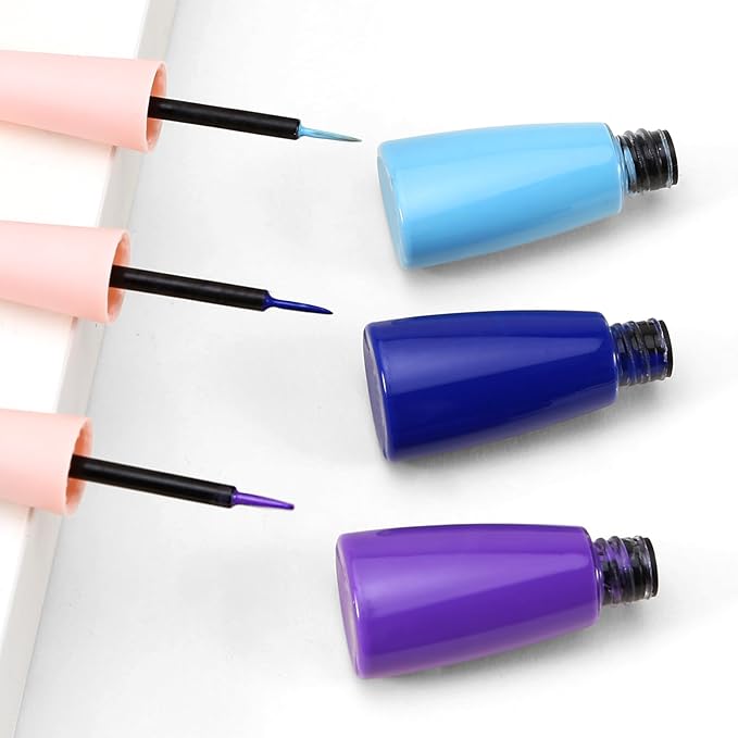 Boobeen Liquid Eyeliner Pen, Colored Eye Liner Waterproof Smudge Proof, Eyeliner Ink Liner with Precision Tip for Bold Eye Looks