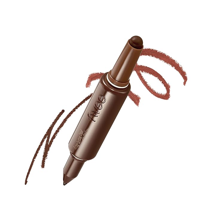 fwee Long Lasting Dual Coloring Stick Lip Liner, Chocolate Box | All-in-one dual stick, Retractable Lip Liner Lipstick Combo, Satin Finish | Smooth glide, Smudge-proof | 1.2g (05 Chocolate Box)