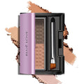 BLUE LOVE 2 Color Eye Brow Powder Palette for Eyebrows Includes Applicator Brush, Waterproof Natural Eyebrow Dye Easy Removal Eyebrow Shadow Makeup Kit (Light Brown & Dark Brown)
