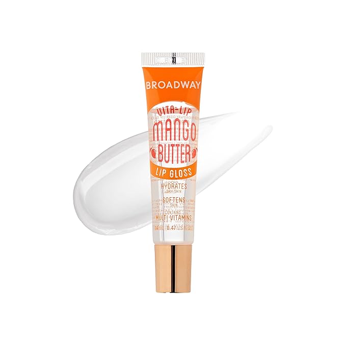 Ruby Kisses Broadway Vita-Lip Clear Lip Gloss (Mango Butter 48 Pack), Ultra-Hydrating & Soothing Formula with Multi-Vitamin Oils, High-Shine Non-Sticky Finish, Nourishing Glossy Lip Balm Softens Skin