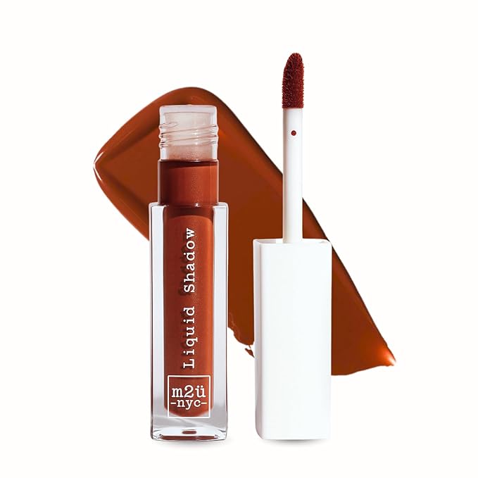 M2U NYC (Dusty Rose Liquid Eyeshadow – Quick Drying Liquid Eye Shadow with One Swipe Pigment Coverage – Long Lasting, Buildable & Blendable Crease Proof Formula – Matte Finish