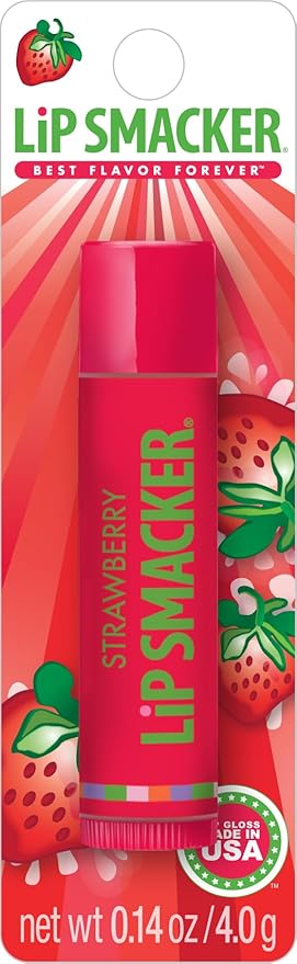 Lip Smacker Strawberry Lip Balm, 0.14 oz (Pack of 12)