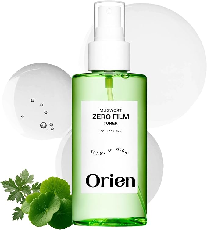 Orien Mugwort Zero Film Toner 5.41 fl.oz. 160ml ㅣpH5.5 Calming, Soothing, Hydrating Spray Toner