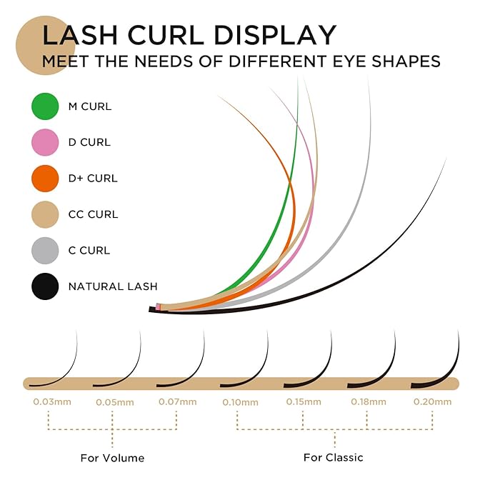 LASHVIEW Semi-Permanent Eyelash Extensions C Curl 10mm 0.20 Thickness Silk Fake Natural Thick Lashes Individual Eyelashes Silk lashes (Salon Use)